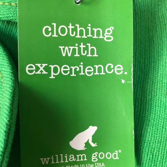 Rare William Good Green Wool Gold Buttons whimsical one of a kind artisan coat S - Picture 4 of 16